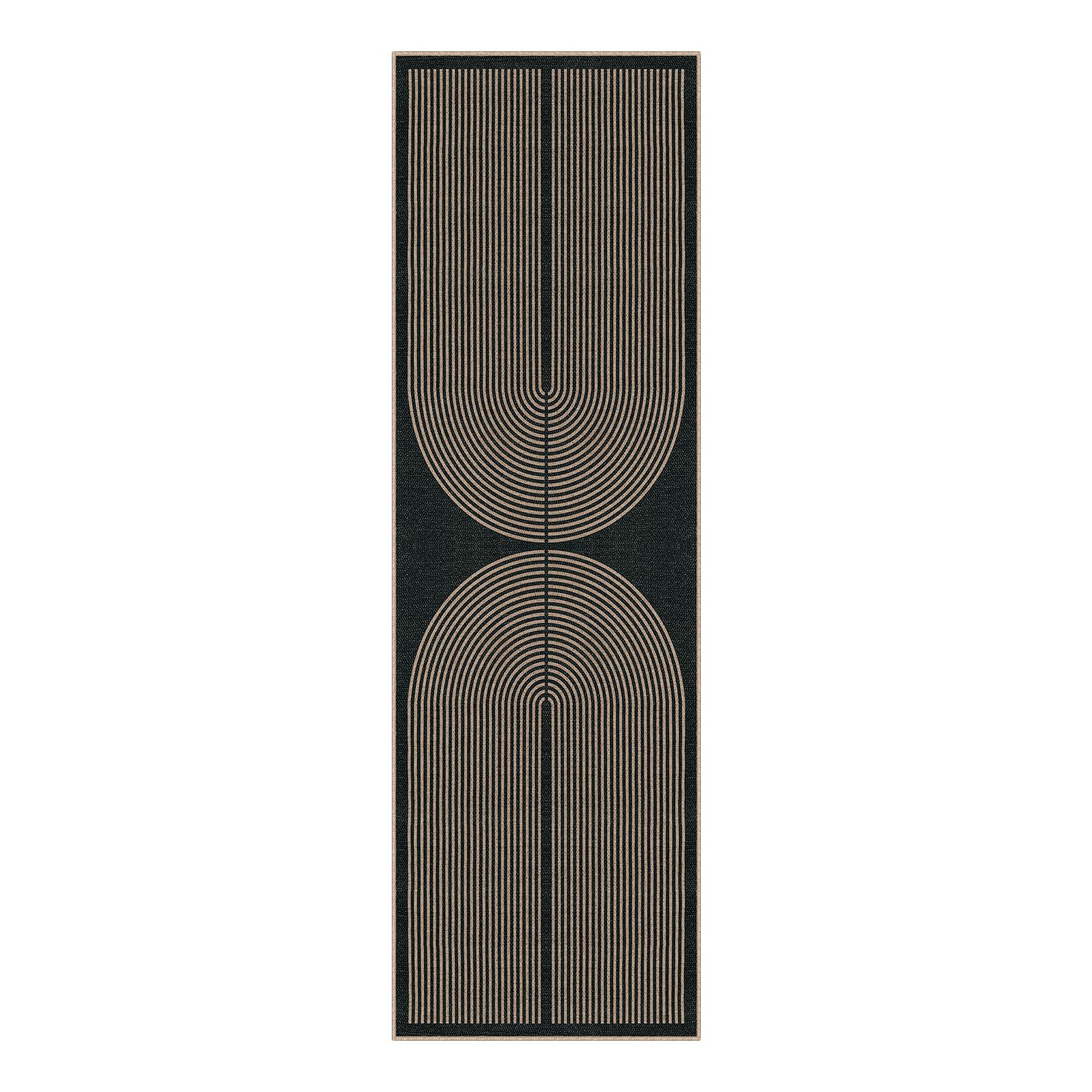 Lahome Enfys rainbow kitchen runner unrolled for hallway use and reduced clutter.