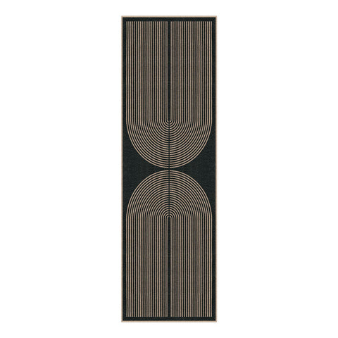 Lahome Enfys rainbow kitchen runner unrolled for hallway use and reduced clutter.
