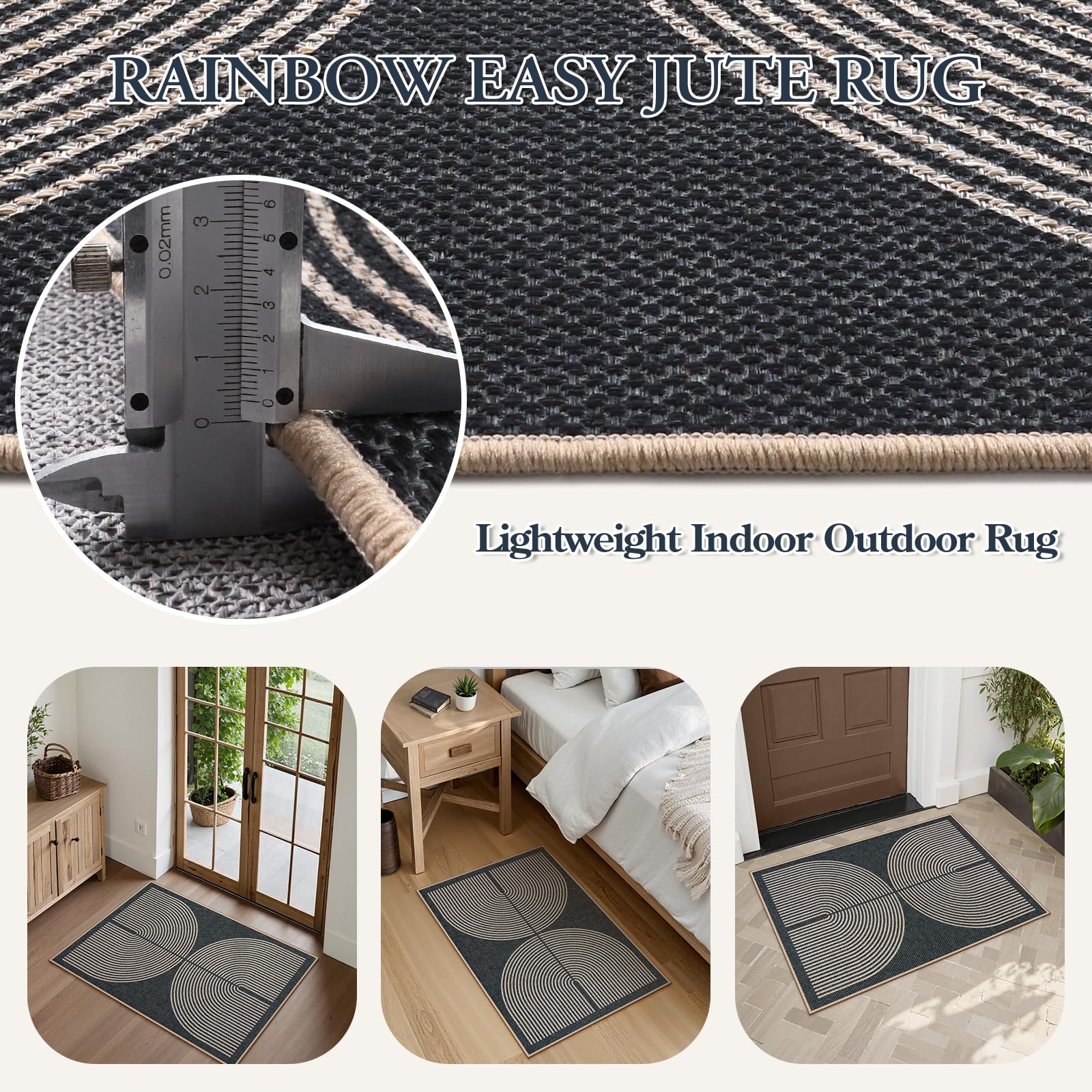 Lahome Enfys Rainbow Mat shows TPE backing for slip resistance on dry floors