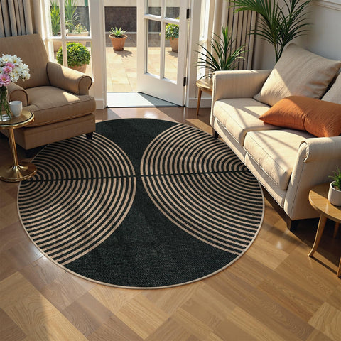 Lahome Enfys rug being cleaned with hose shows washable design