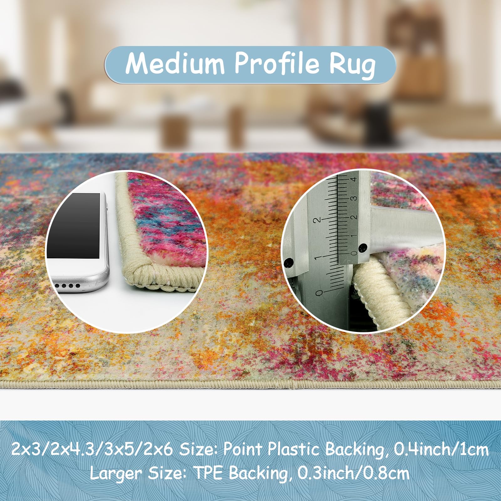 Lahome Faux Wool Fiber Rug texture shows plush feel and fade resistance at a glance.