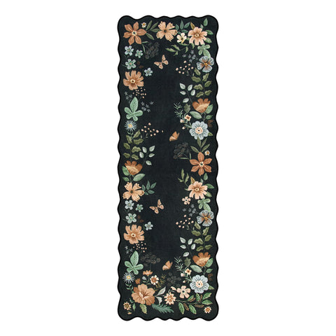 Lahome boho floral runner complements bohemian home styling