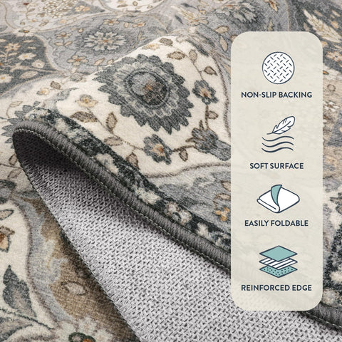 Lahome floral pattern closeup shows faded vintage elegance