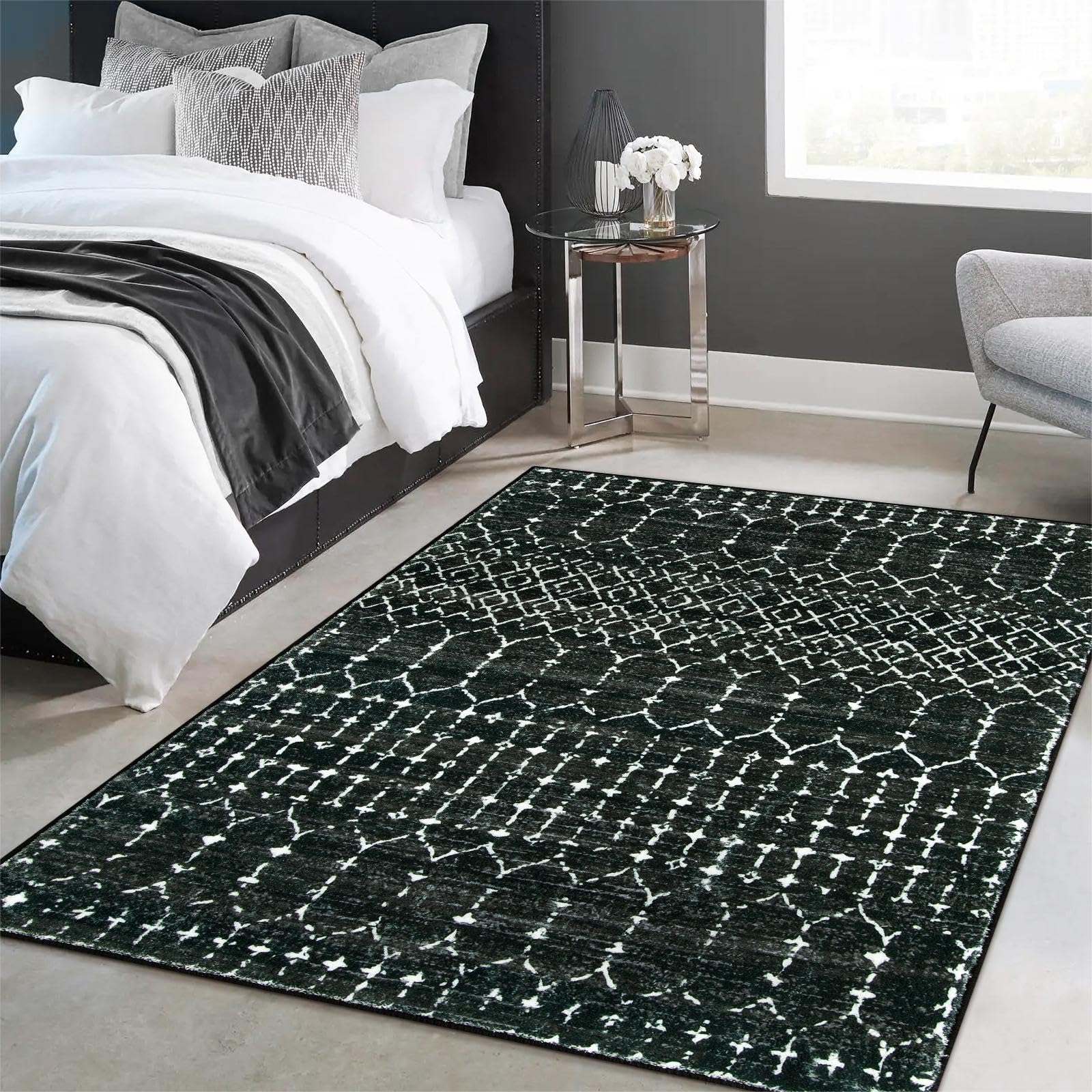 Lahome foldable 3x5 rug rolls easily for storage.