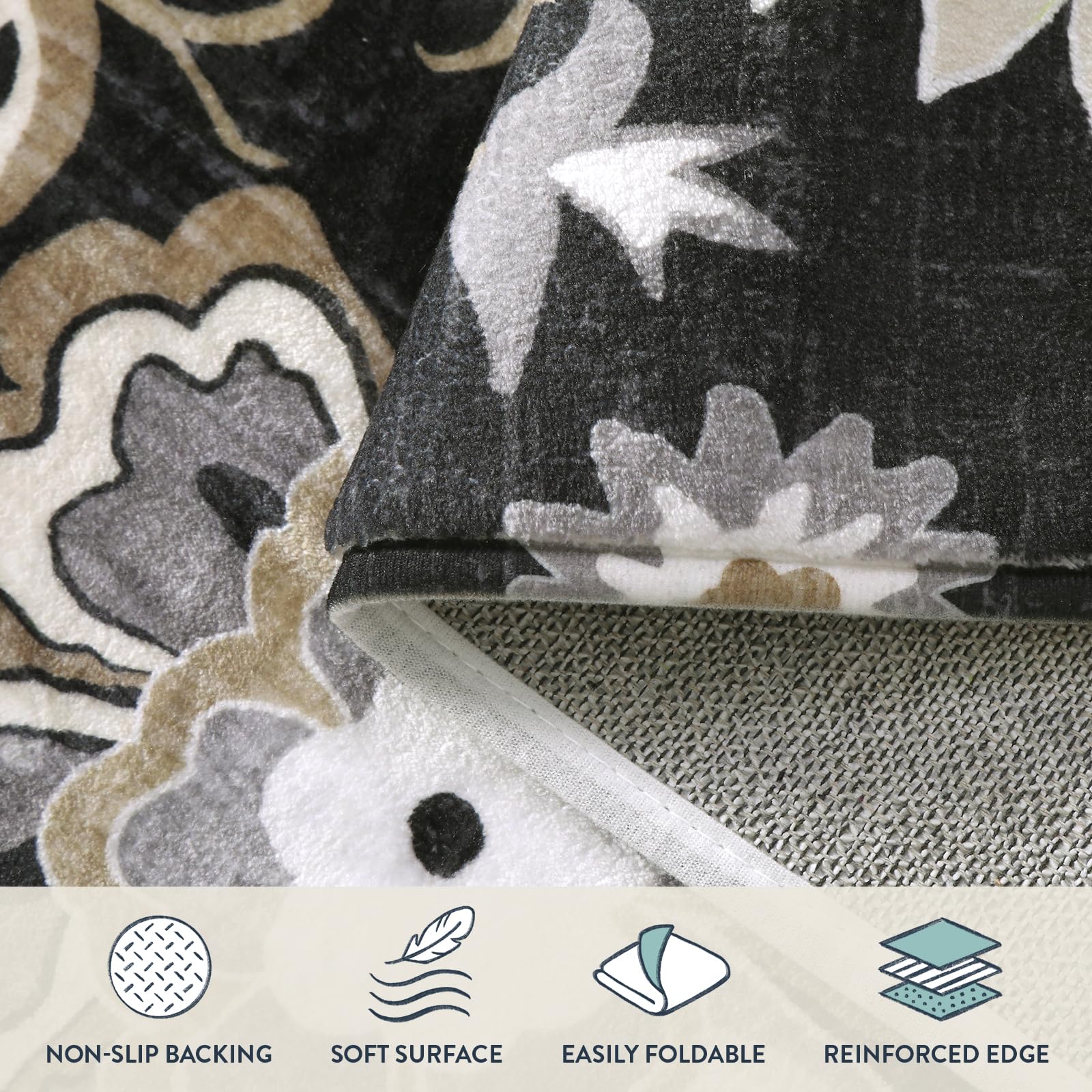 Lahome foldable entry rug easy to roll and store.