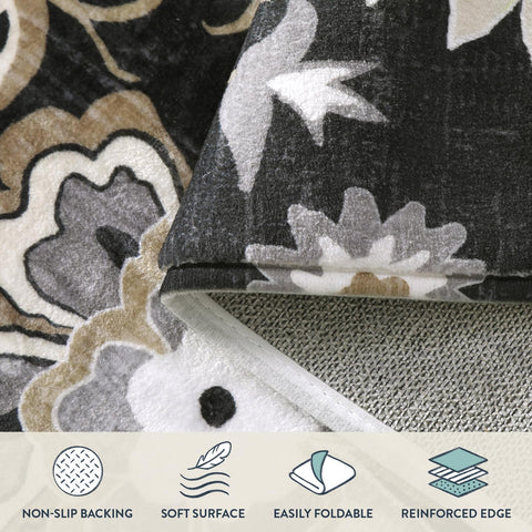 Lahome foldable entry rug easy to roll and store.