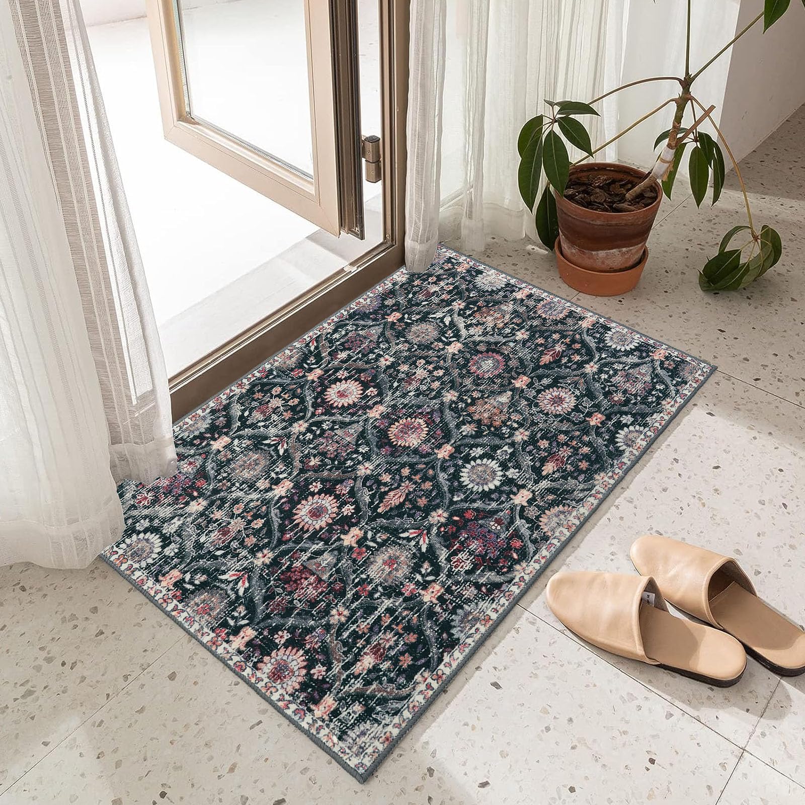 Lahome kid-friendly rug resists stains while protecting little feet.