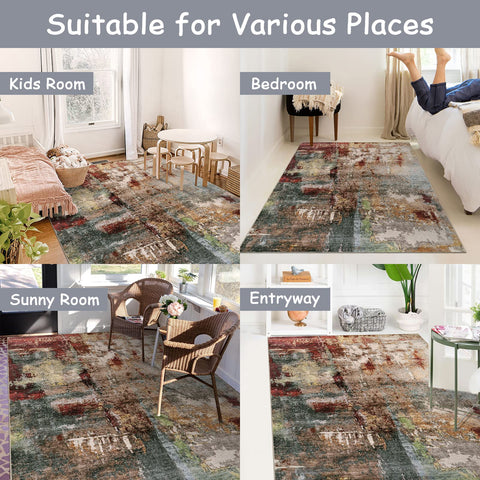 Lahome machine-washable rug for easy cleaning and quick refresh