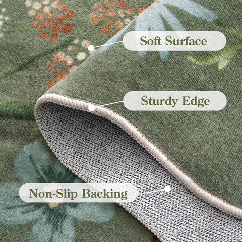 Lahome machine washable rug simplifies cleanup after spills and everyday messes.
