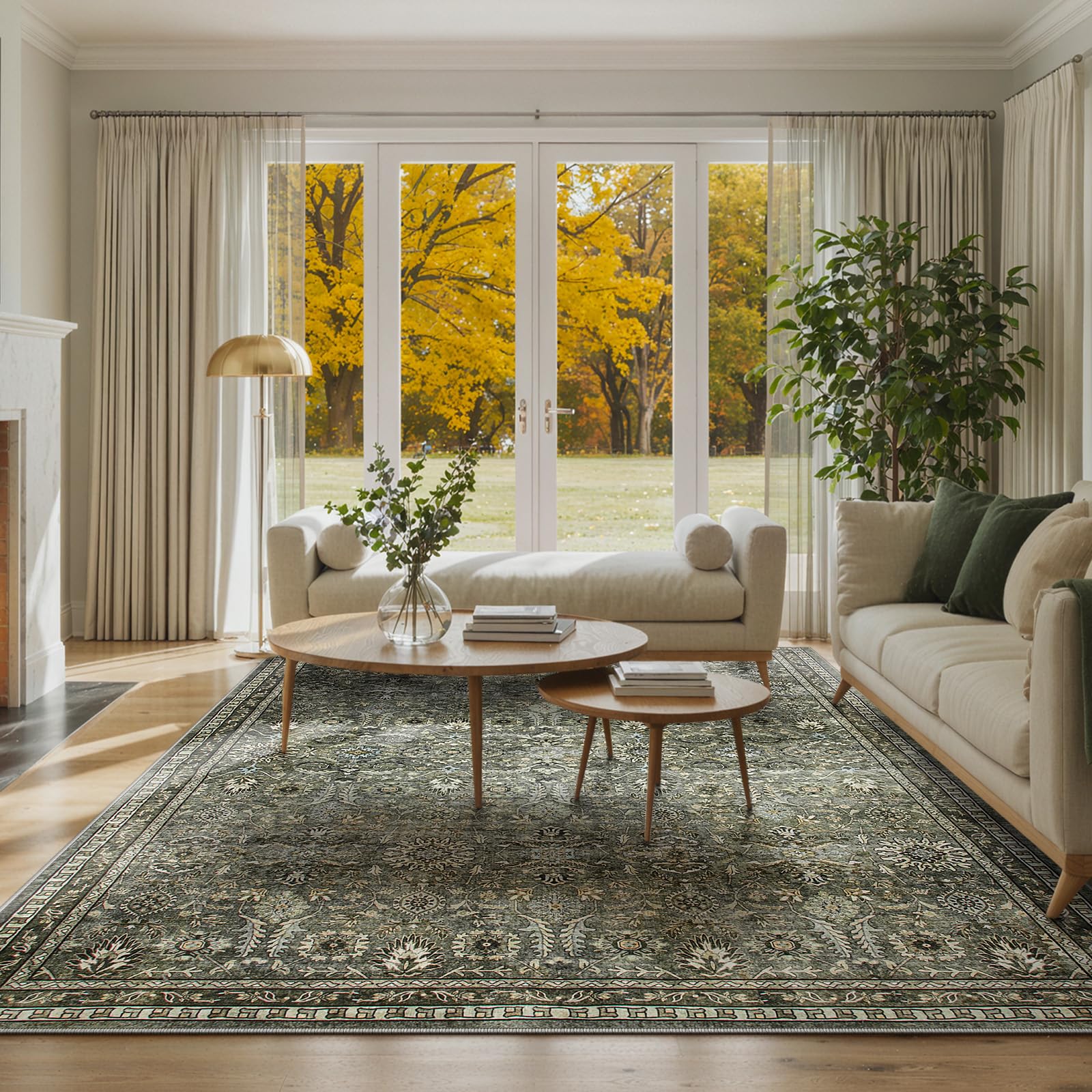 Lahome Mirae Green color variation note helps align with decor