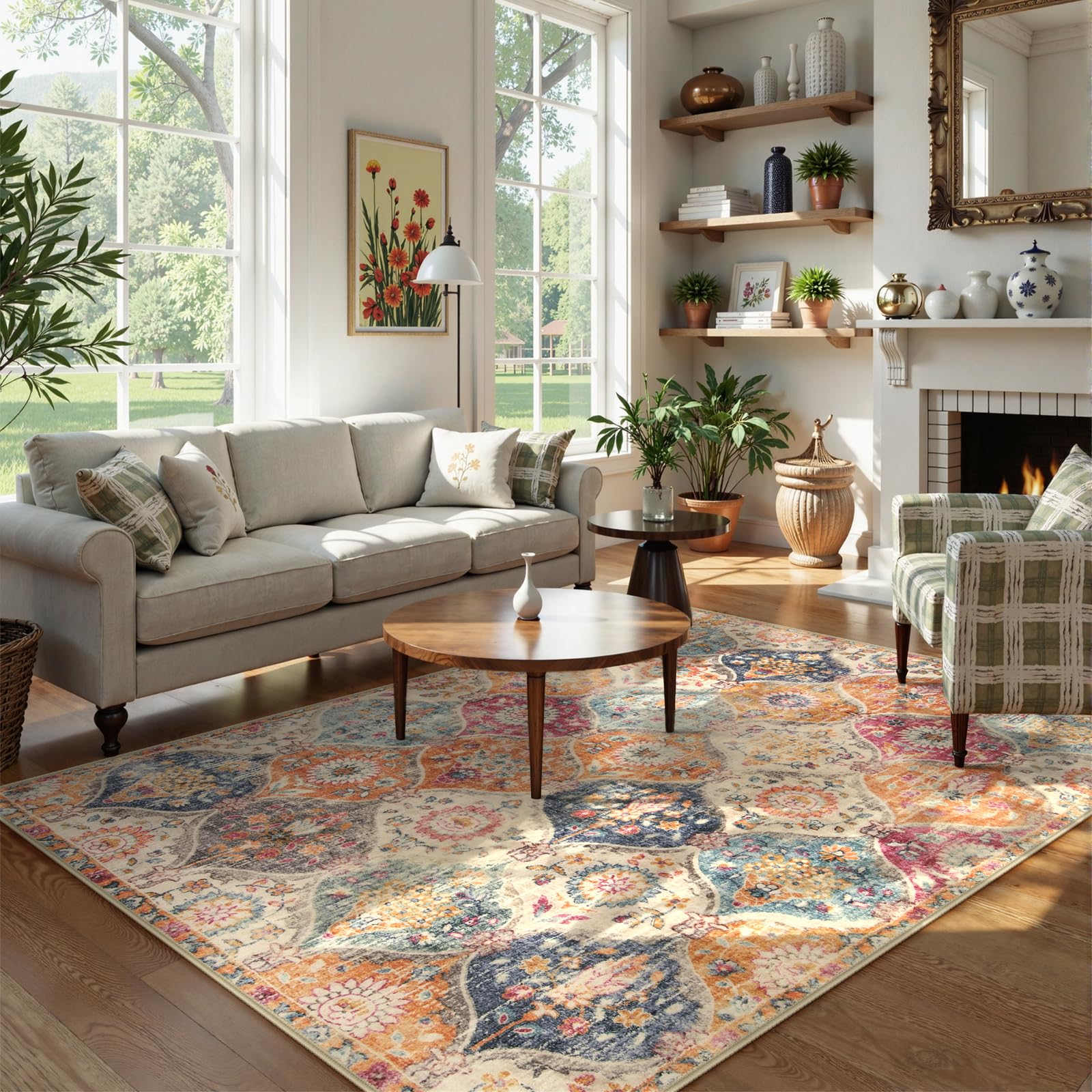 Lahome ultra-thin rug fits under doors and around furniture feet.