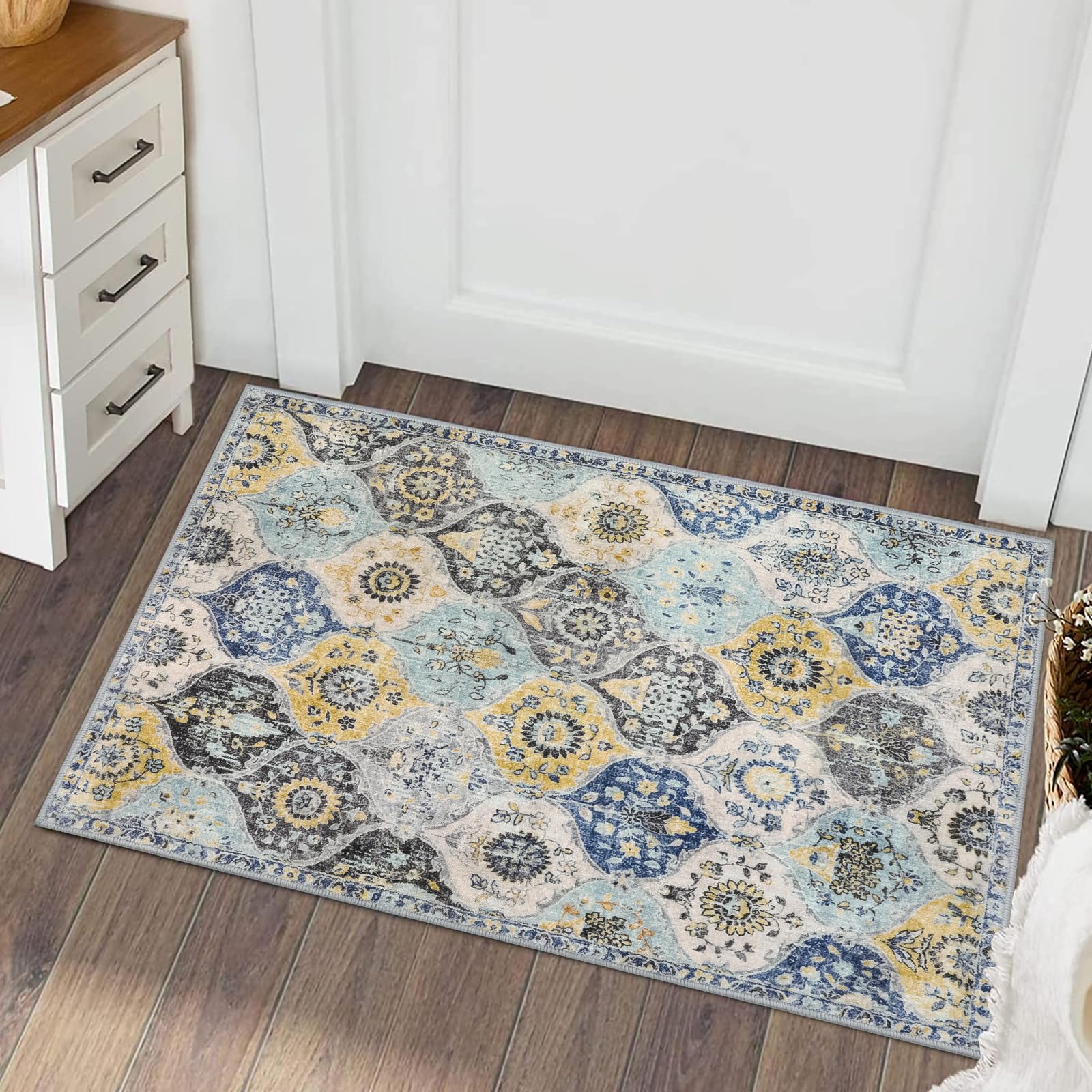 Lahome Moroccan Trellis rug machine washable care for busy homes.