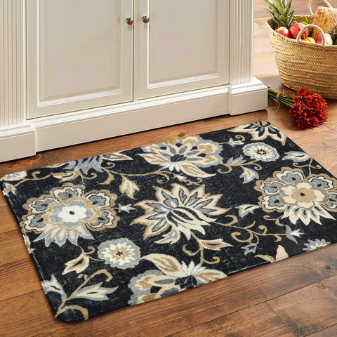 Lahome non-slip back rug with TPR backing prevents slips.