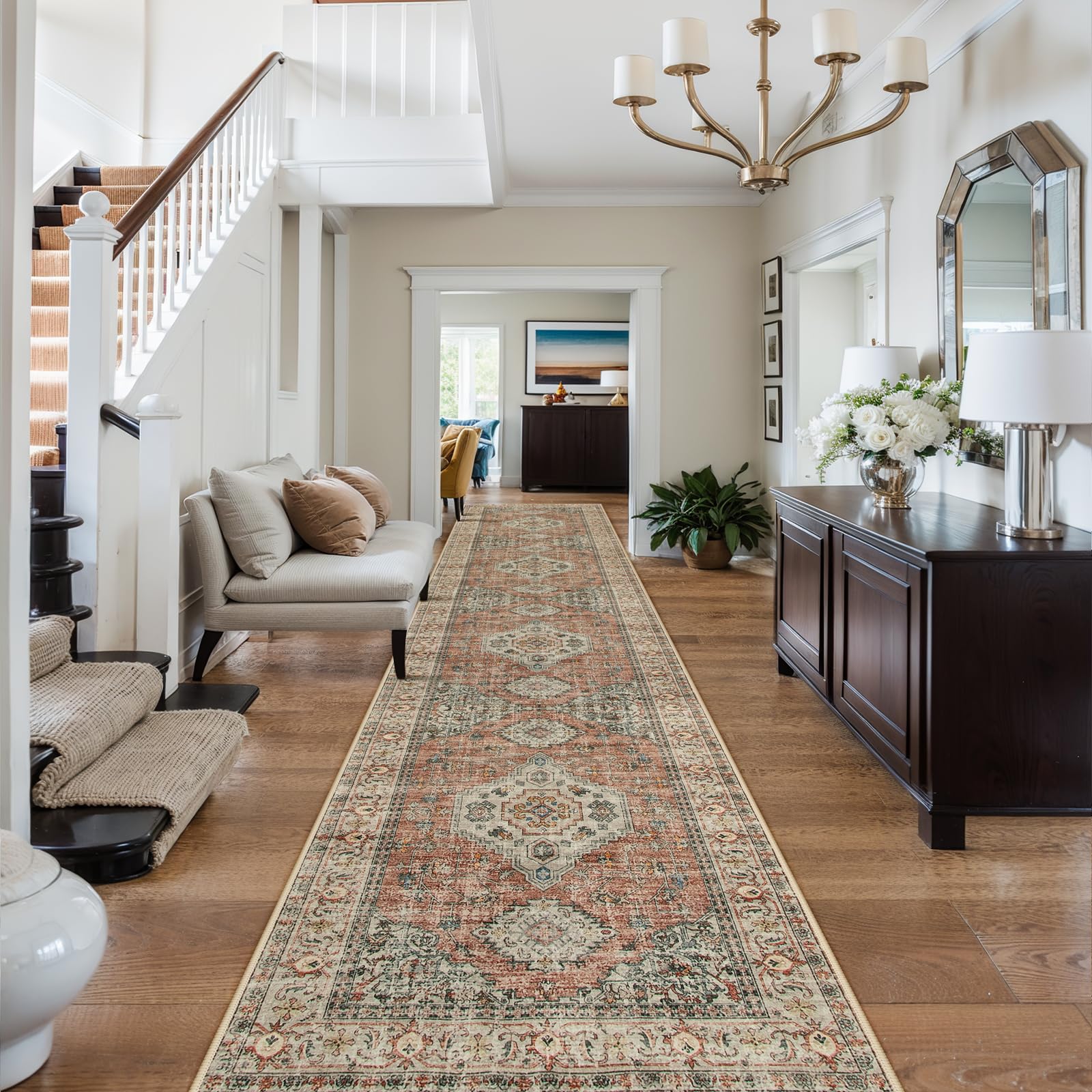 Lahome non-slip backing keeps entryways safe and steady.
