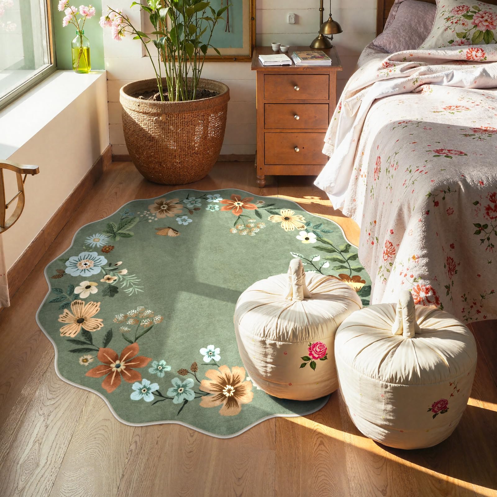 Lahome rug with non-slip backing stays put on any floor