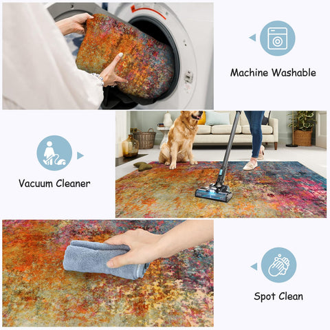 Lahome Non-Slip Rug base keeps floors secure for high-traffic areas and pets.