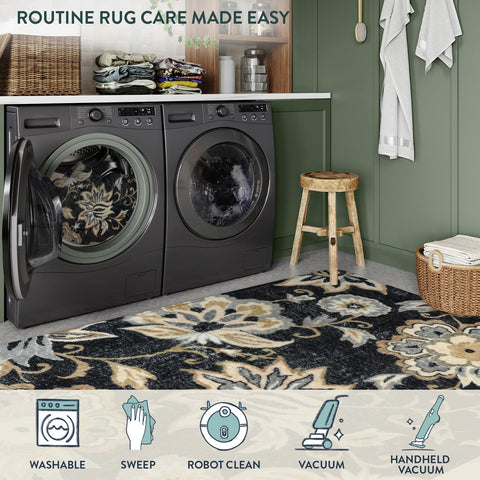 Lahome paisley design bathroom mat adds style to any room.