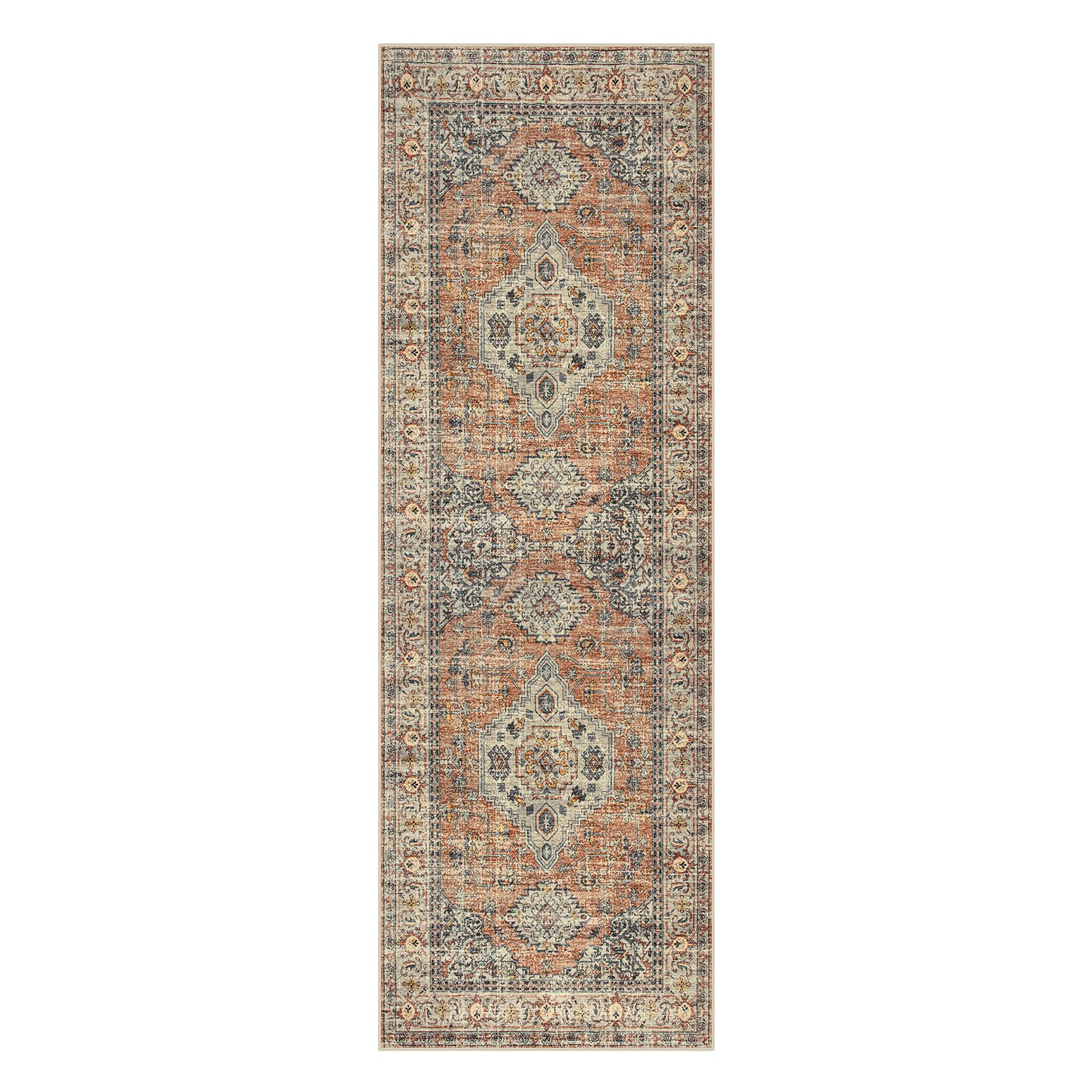 Lahome pet-friendly and kid-friendly oriental rug keeps crumbs manageable.