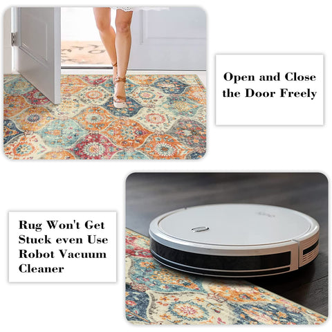 Lahome machine washable rug for easy, everyday cleaning.