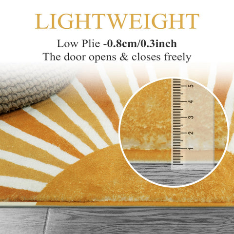 Lahome rug with non-slip backing for secure placement.