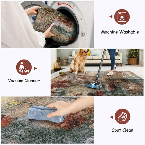 Lahome soft low-pile rug feels plush underfoot in bedrooms