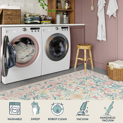 Lahome Sylvie soft underfoot in a reading nook adds comfort.