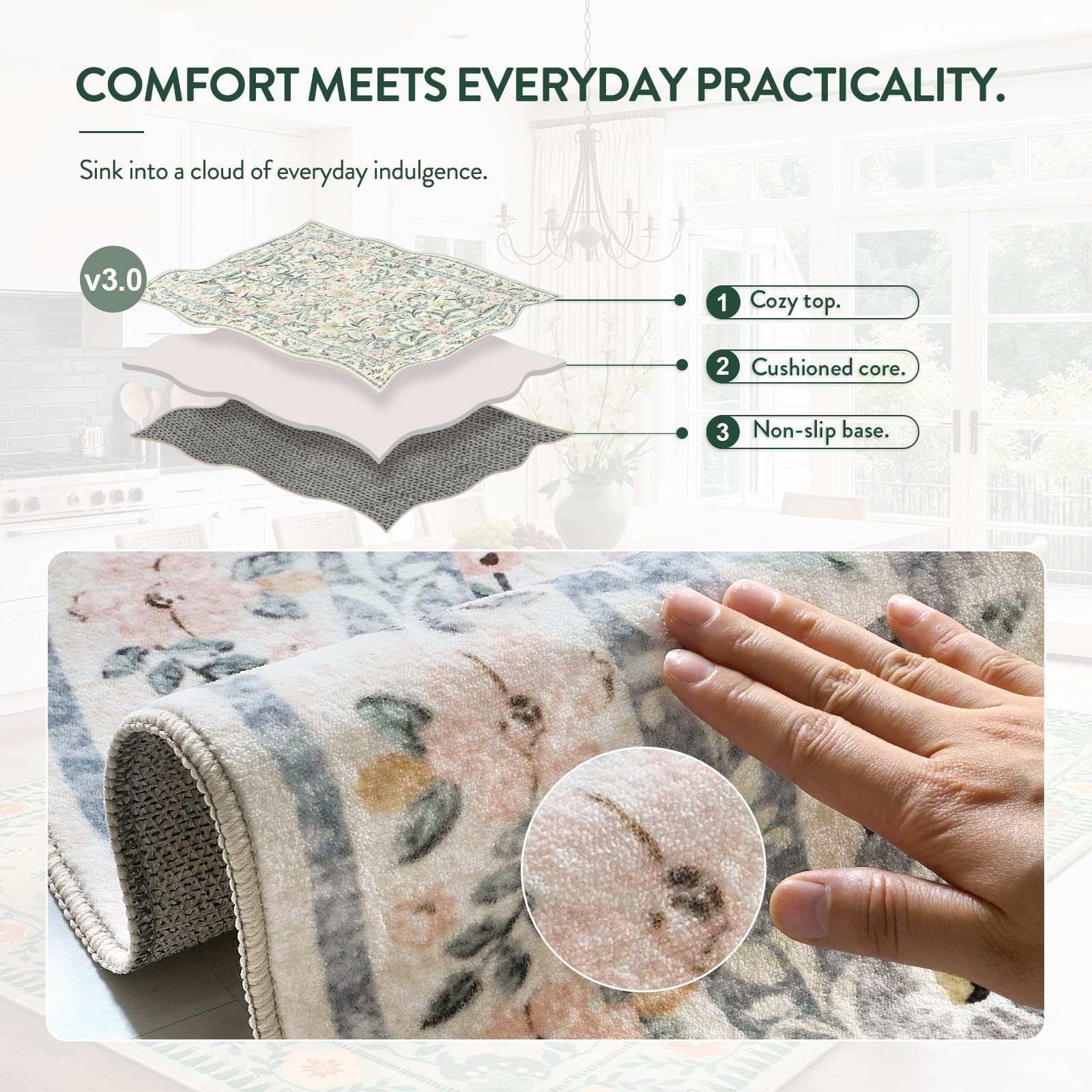 Lahome Sylvie soft faux-wool rug; cozy feel for kids' rooms.