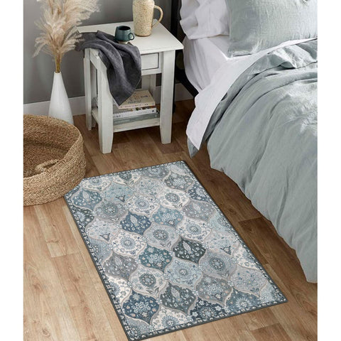 Lahome ultra-thin entry rug fits under doors and furniture.