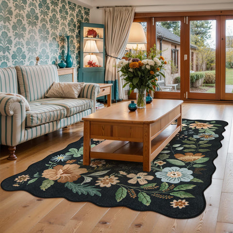 Lahome ultra-thin rug with soft texture for barefoot comfort