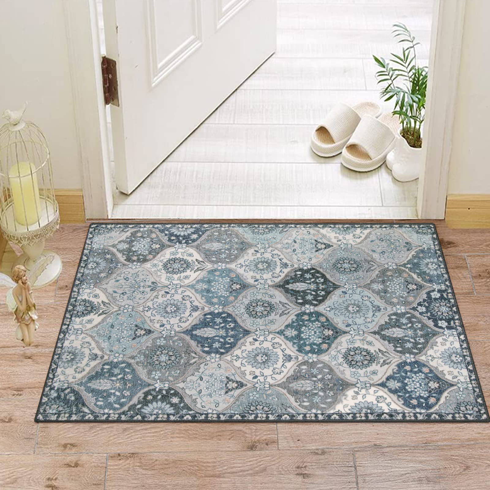 Lahome vintage floral pattern complements kitchens, bedrooms, and baths.