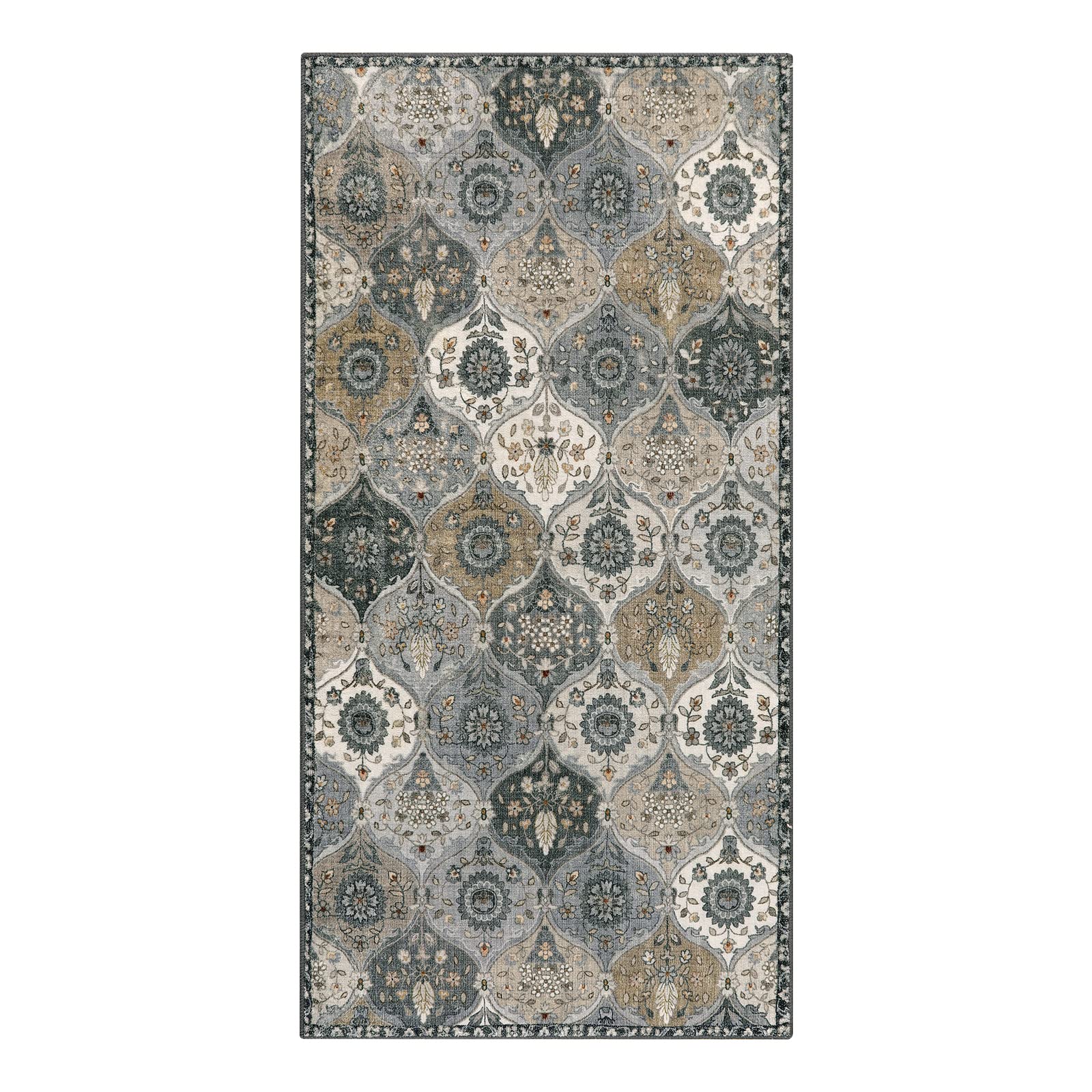 Lahome rug with vintage floral pattern for classic living spaces.