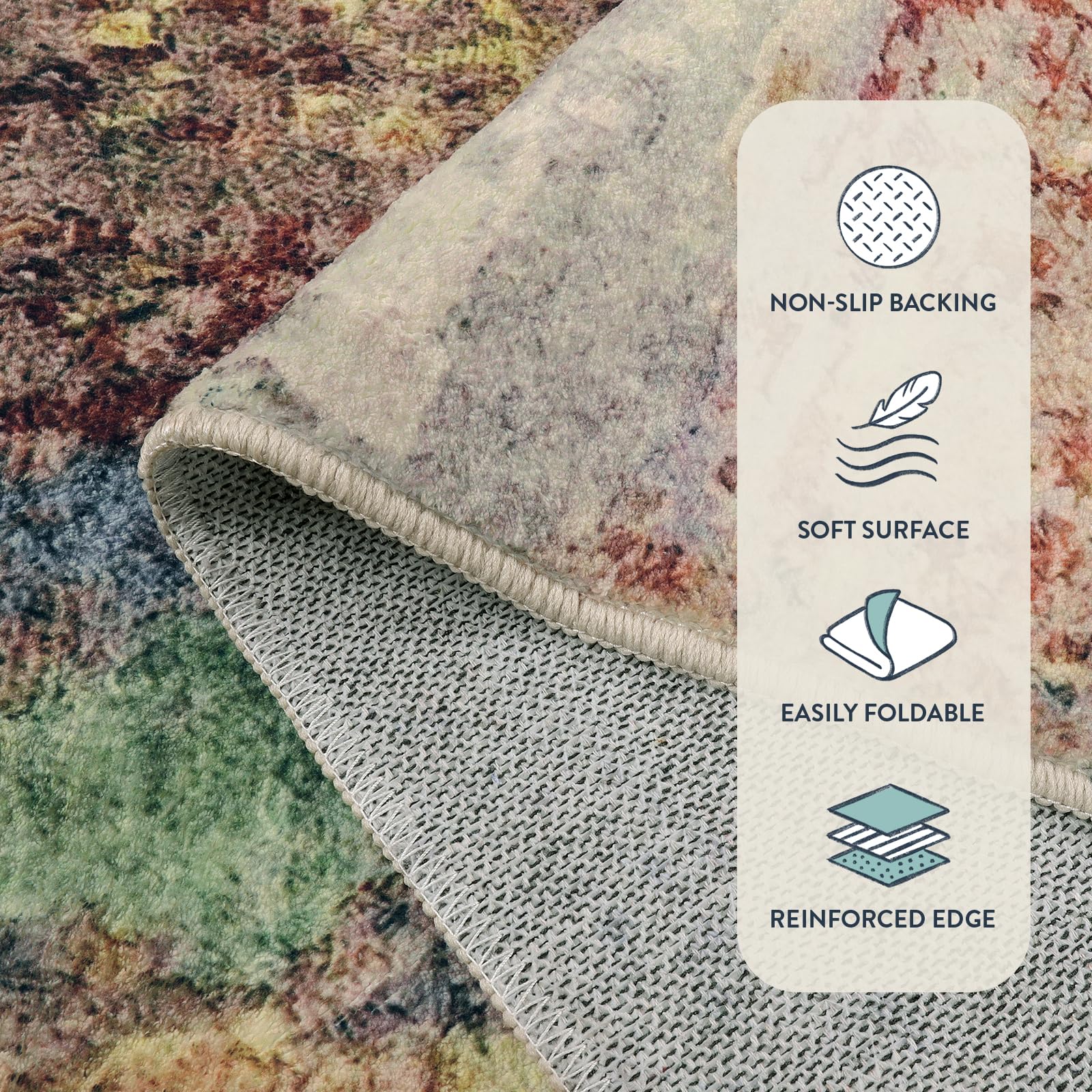 Lahome washable rug for easy cleaning after daily use