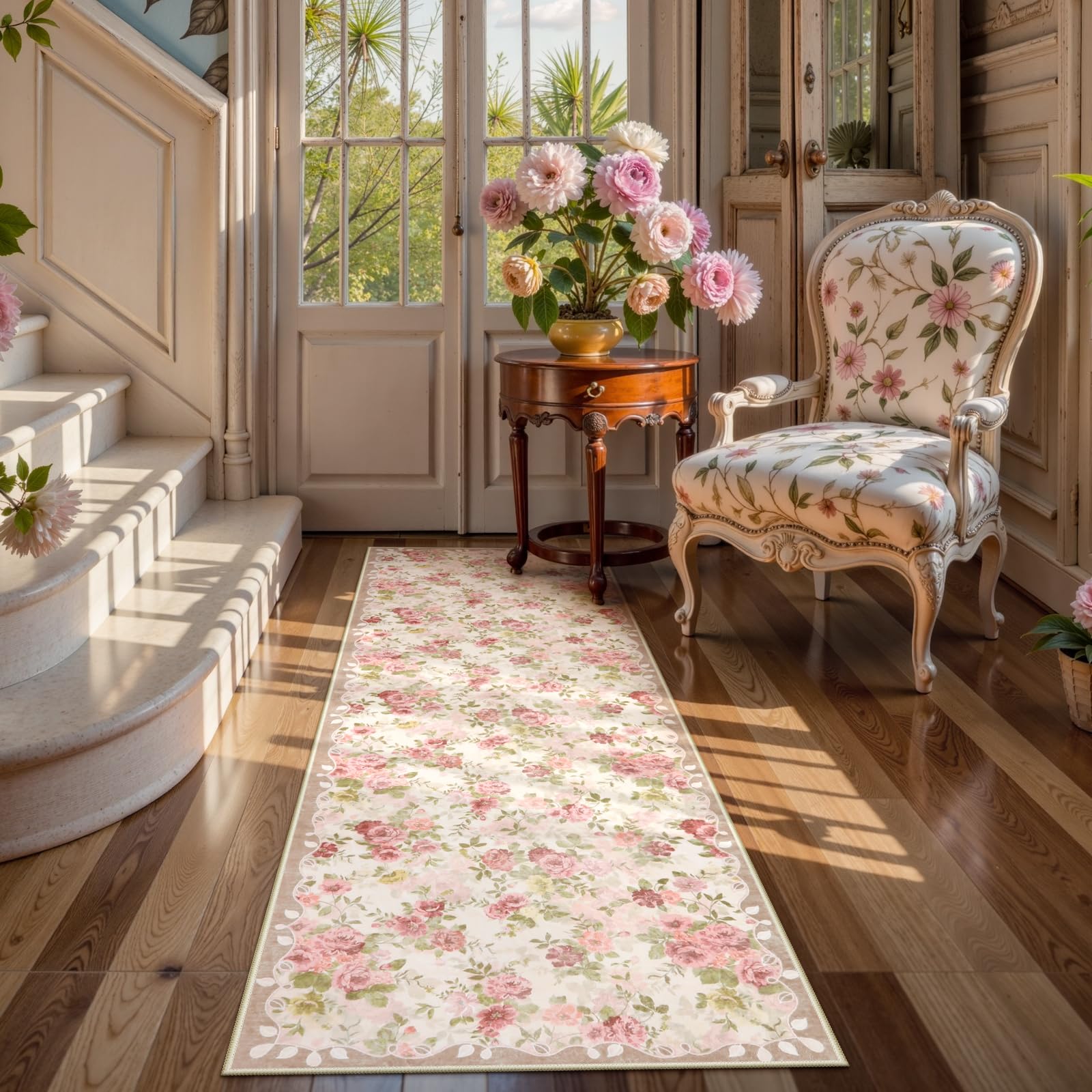 Lahome washable rug 2x6 kitchen runner for easy cleaning.