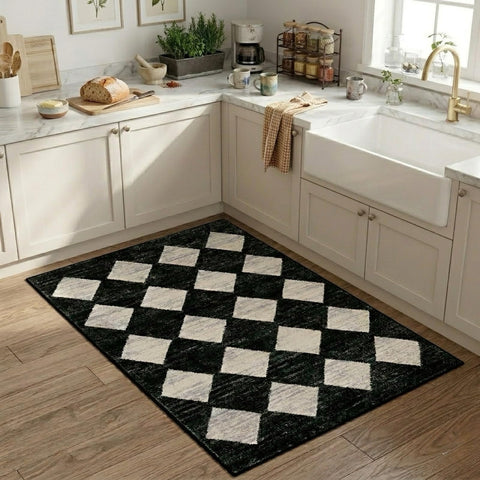 Lahome Zelie closeup diamond pattern texture highlights soft faux wool feel.