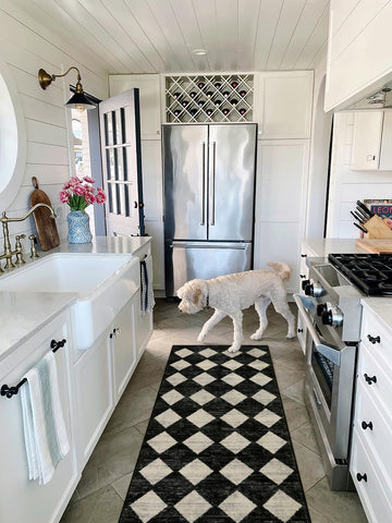 Lahome Zelie non-slip backing helps protect floors in busy entryways.