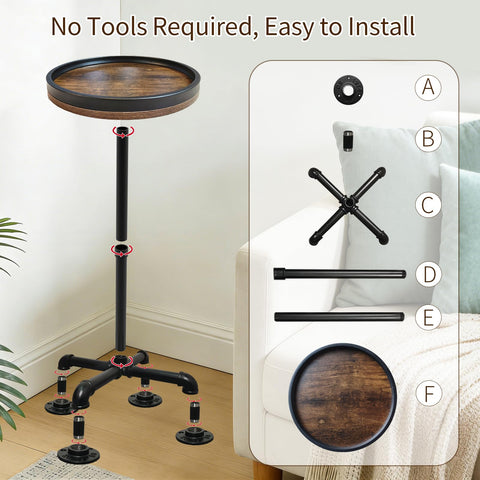 Laiduoleoe adjustable feet keep the table level on uneven floors.