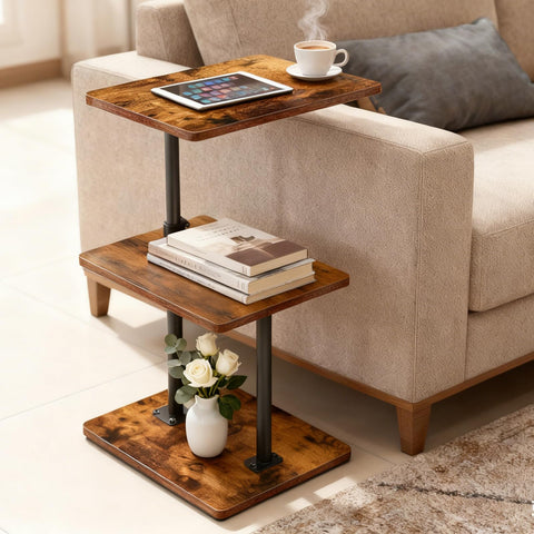 LAIDUOLEOE swivel table top lets you reach drinks from any seating angle.