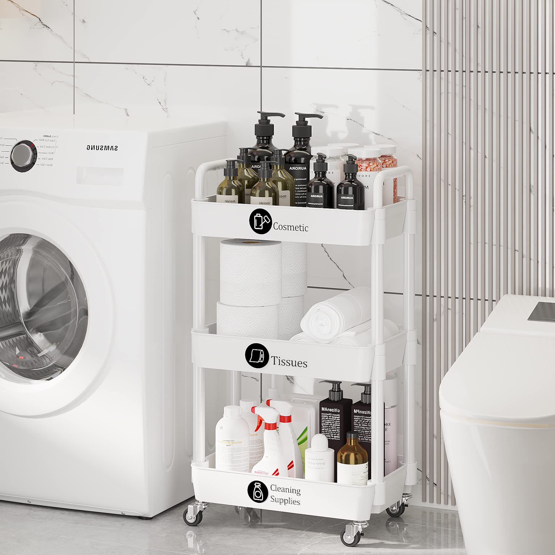 Laiensia 3-Tier Cart multifunctional design for kitchen and beyond.