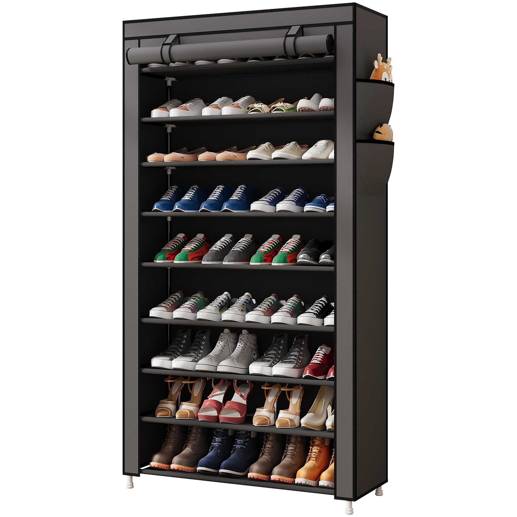 Laiensia 9-tier rack assembly showcasing space-saving design for compact entryways