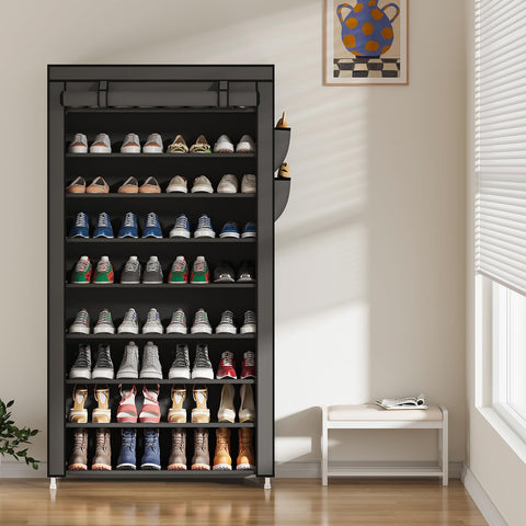 Laiensia in a bedroom keeping shoes organized and accessible
