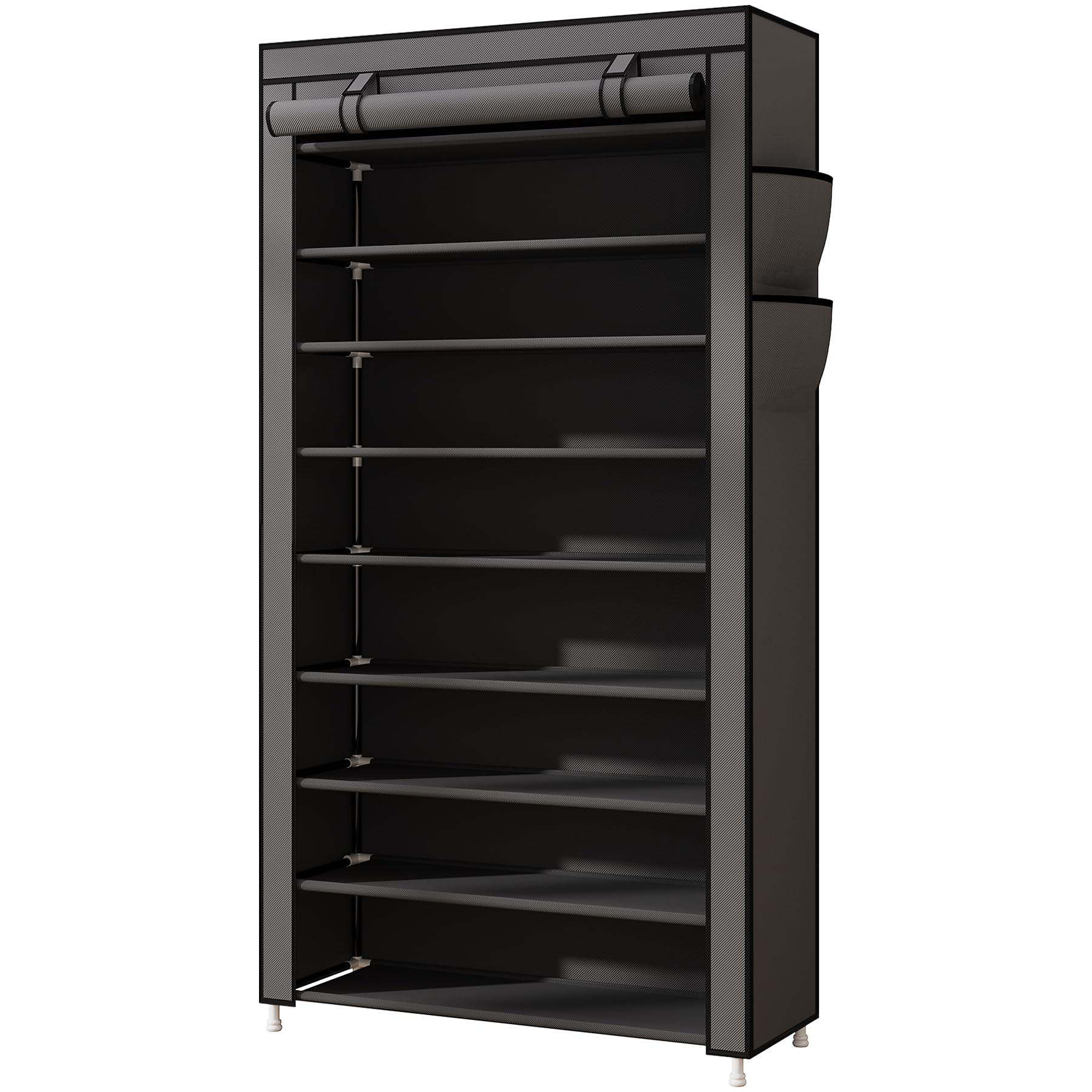 Laiensia holds 36-45 pairs with a sleek gray finish