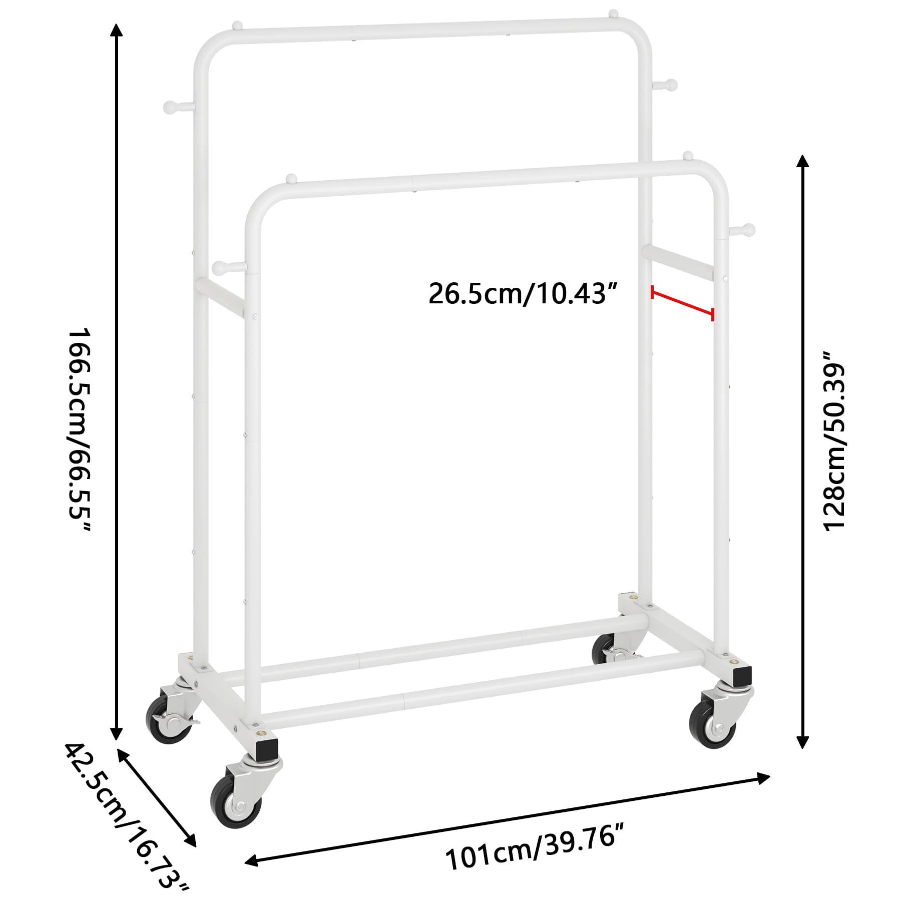 Laiensia garment rack bottom shelf enables easy shoe storage or boxes.