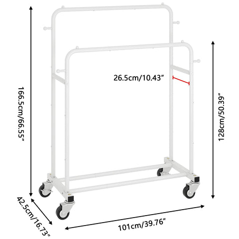 Laiensia garment rack bottom shelf enables easy shoe storage or boxes.