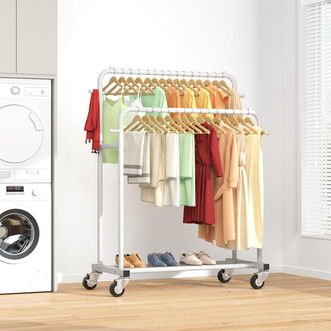 Laiensia easy-install garment rack ships with a detailed manual.