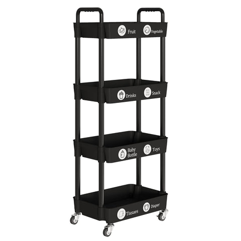 Laiensia portable storage cart with brakes for secure placement.