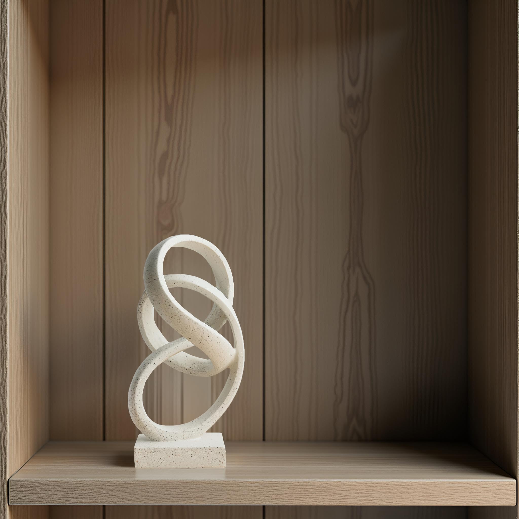 LAIKEARTS decorative ribbon statue white corner display - enhances minimalist home decor
