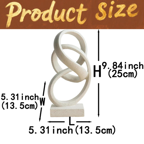 LAIKEARTS abstract knot sculpture white - durable resin for everyday elegance