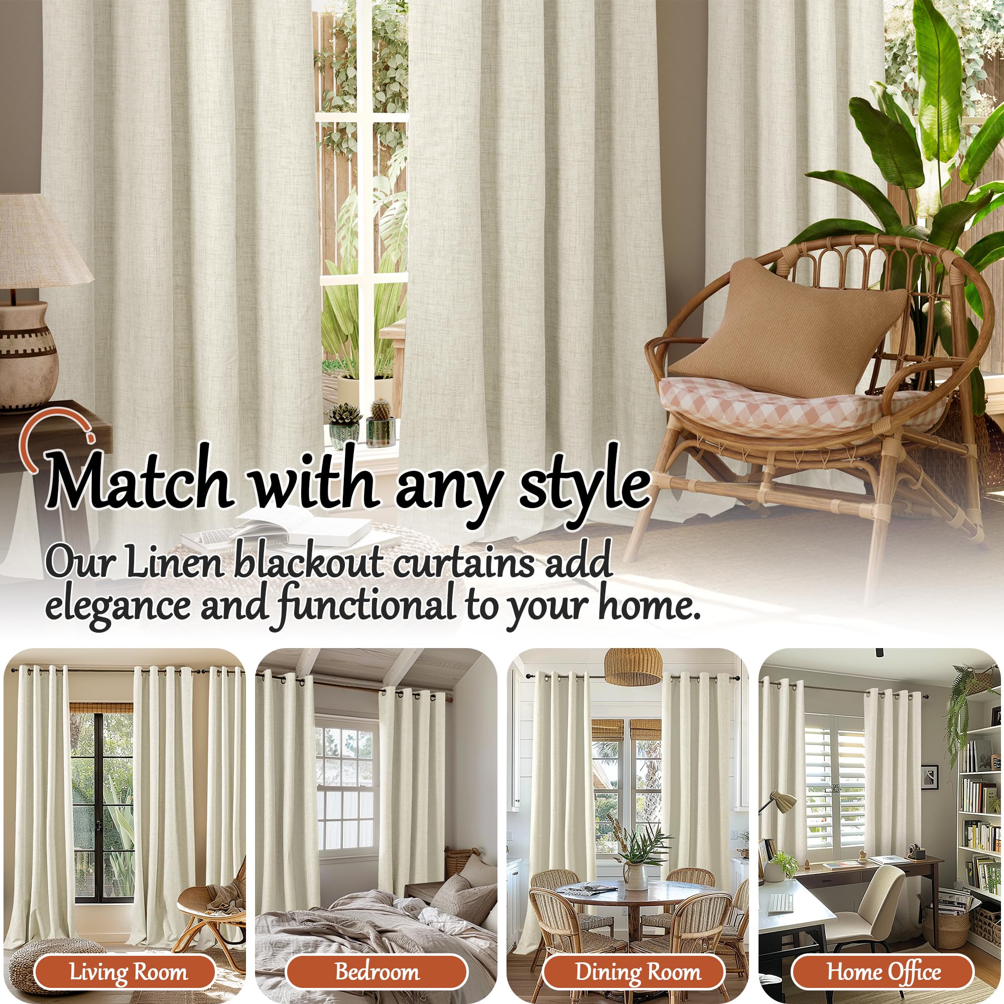 Lajode easy-care, machine-washable curtains suitable for busy homes.