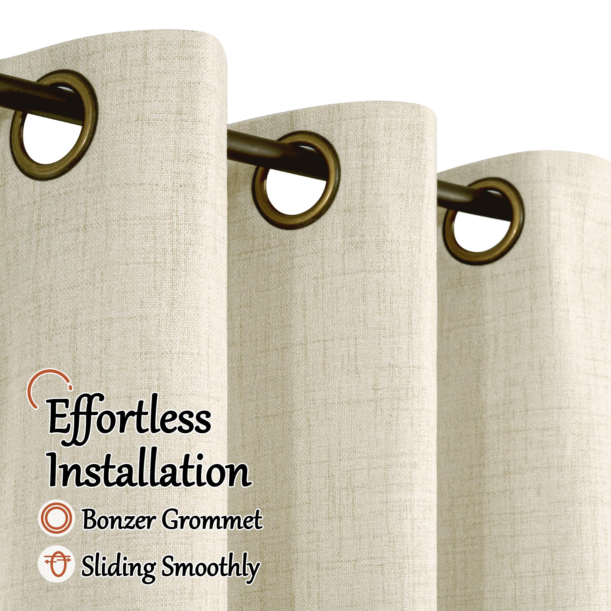 Lajode energy-saving curtains reducing heat transfer while maintaining soft daylight control.