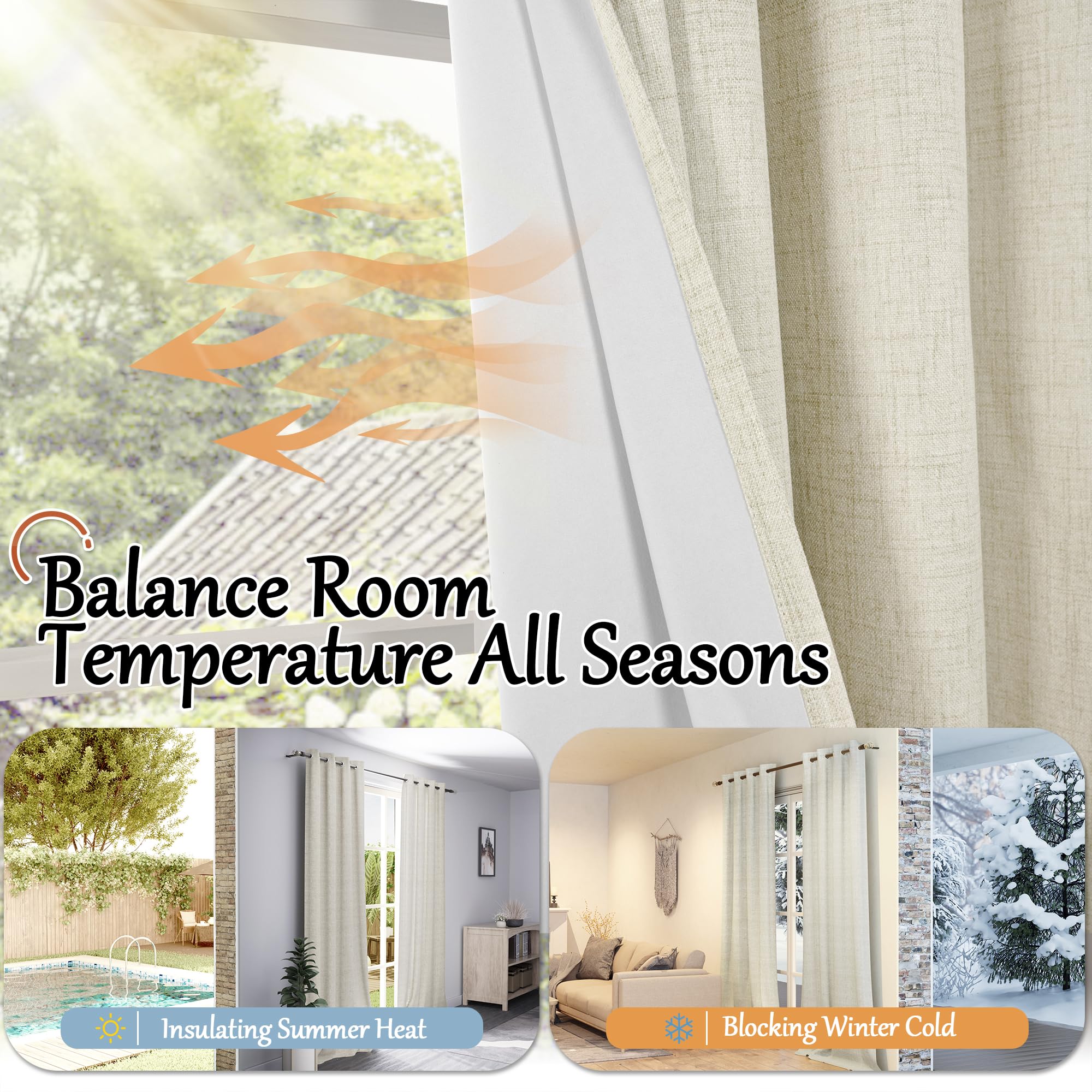 Lajode noise-reducing curtains creating a quieter living or sleep space.